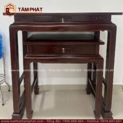 Thiết kế ngăn kéo tiện dụng cho gia chủ cất giữ hương nến, văn khấn,...