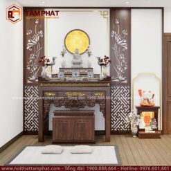 Phòng thờ nhà phố đơn giản mẫu BT-1248