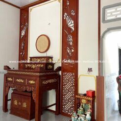 Góc nhìn thực tế về bàn thờ tam cấp Phật và Gia Tiên kết hợp cùng Thần Tài.