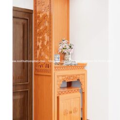 Thiết kế phòng thờ 3D giúp gia chủ dễ dàng điều chỉnh bố cục trước khi sản xuất và lắp đặt.